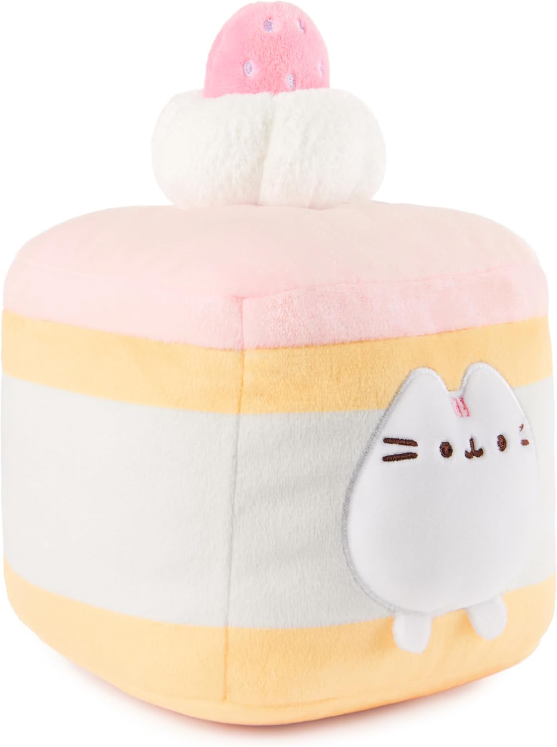 GUND Pusheen Strawberry Sponge Cake Plush, Pink, 6"