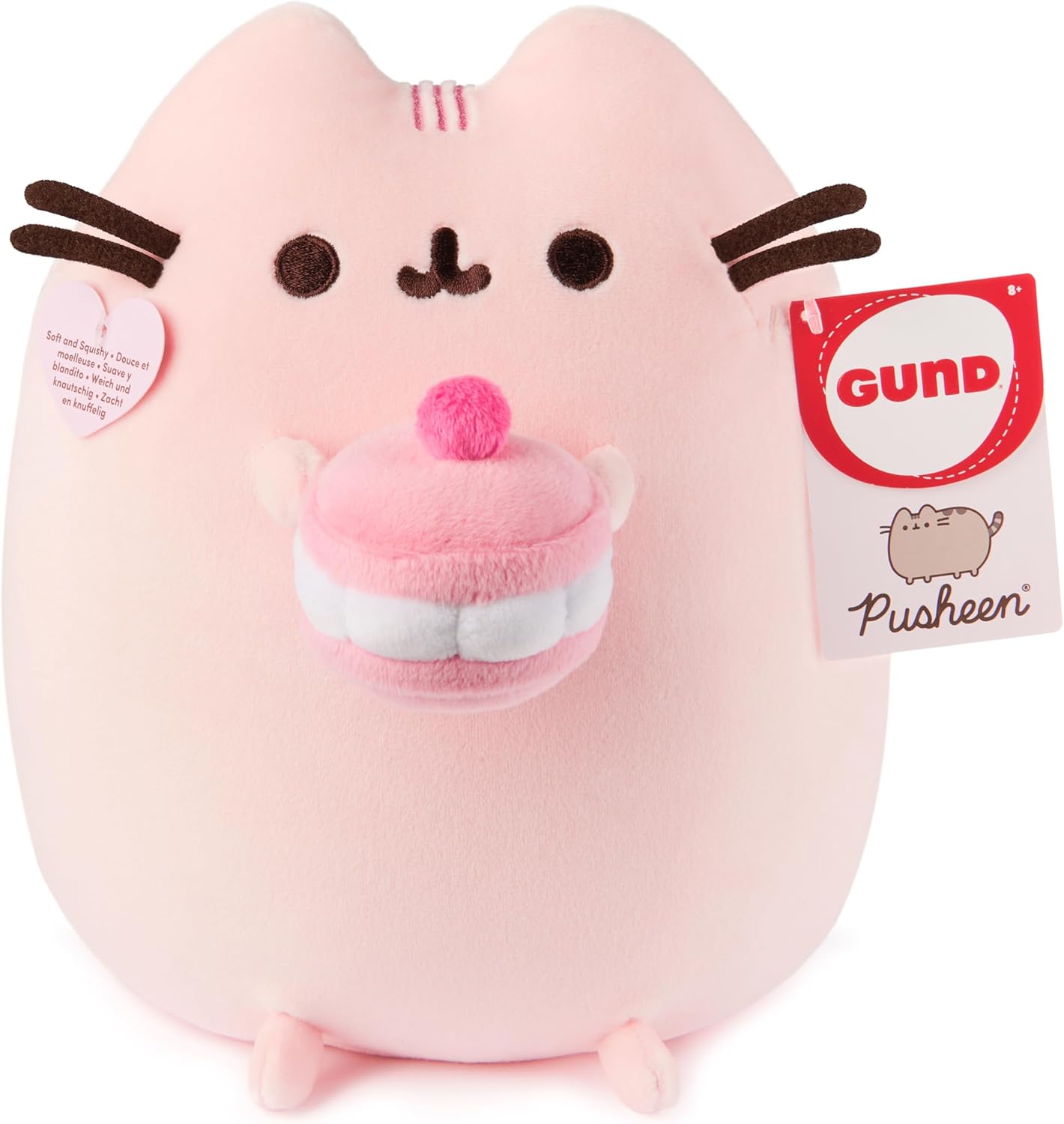 GUND Pusheen Cherry Macaron Squisheen 9.5"