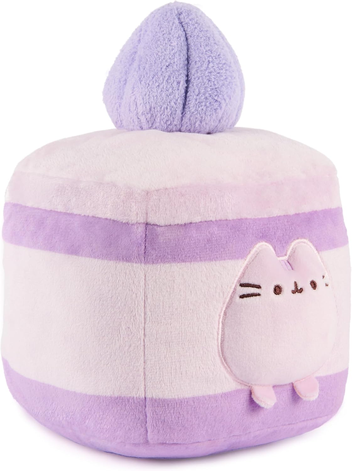 GUND Pusheen Strawberry Sponge Cake Plush, Lavander, 6"
