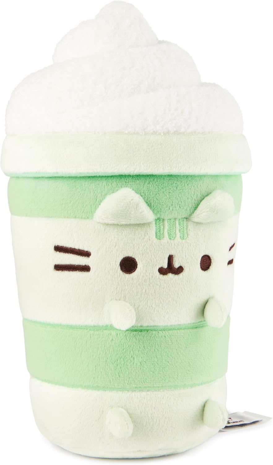 GUND Pusheen Sips Matcha Latte Plush, Matcha Tea, Green, 9.5"