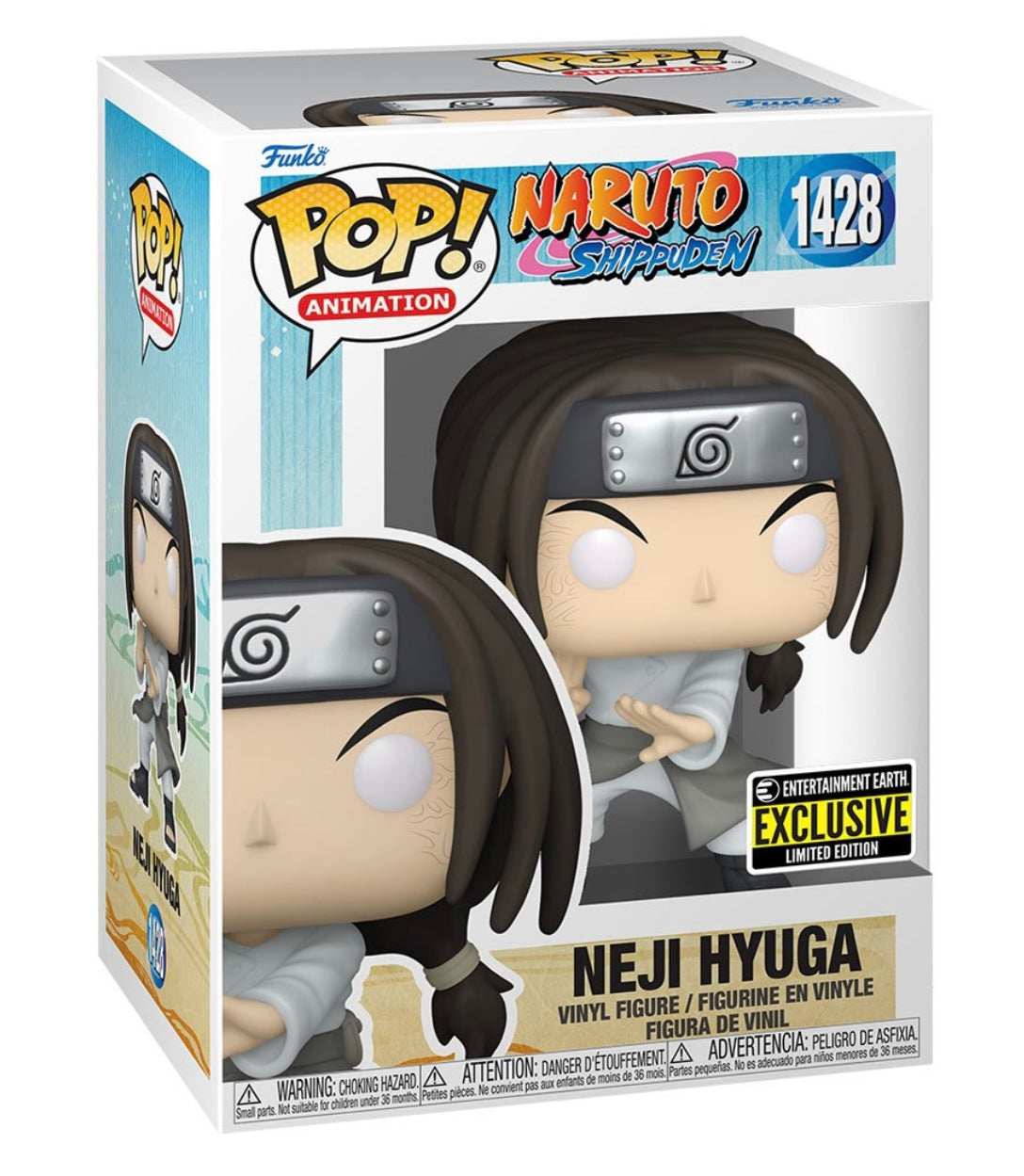 Funko POP! Naruto: Shippuden Neji Hyuga Funko Pop! Vinyl Figure #1428 - Entertainment Earth Exclusive