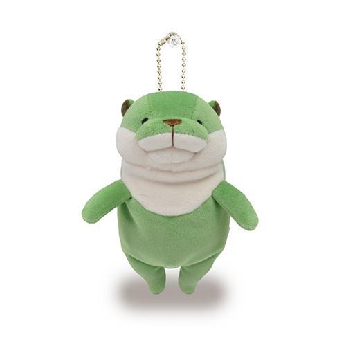 Morisaka Global Mochi Kawauso Otter Plush Toy Keychain Matcha 14 CM