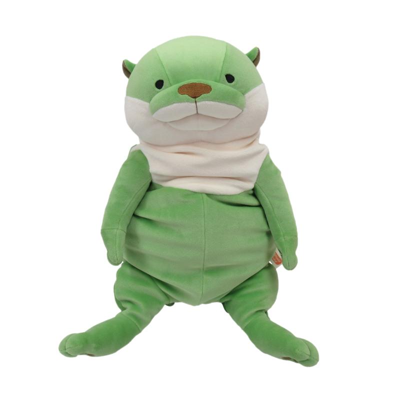 Morisaka Global Mochi Kawauso Otter Plush Toy Matcha Large Plush
