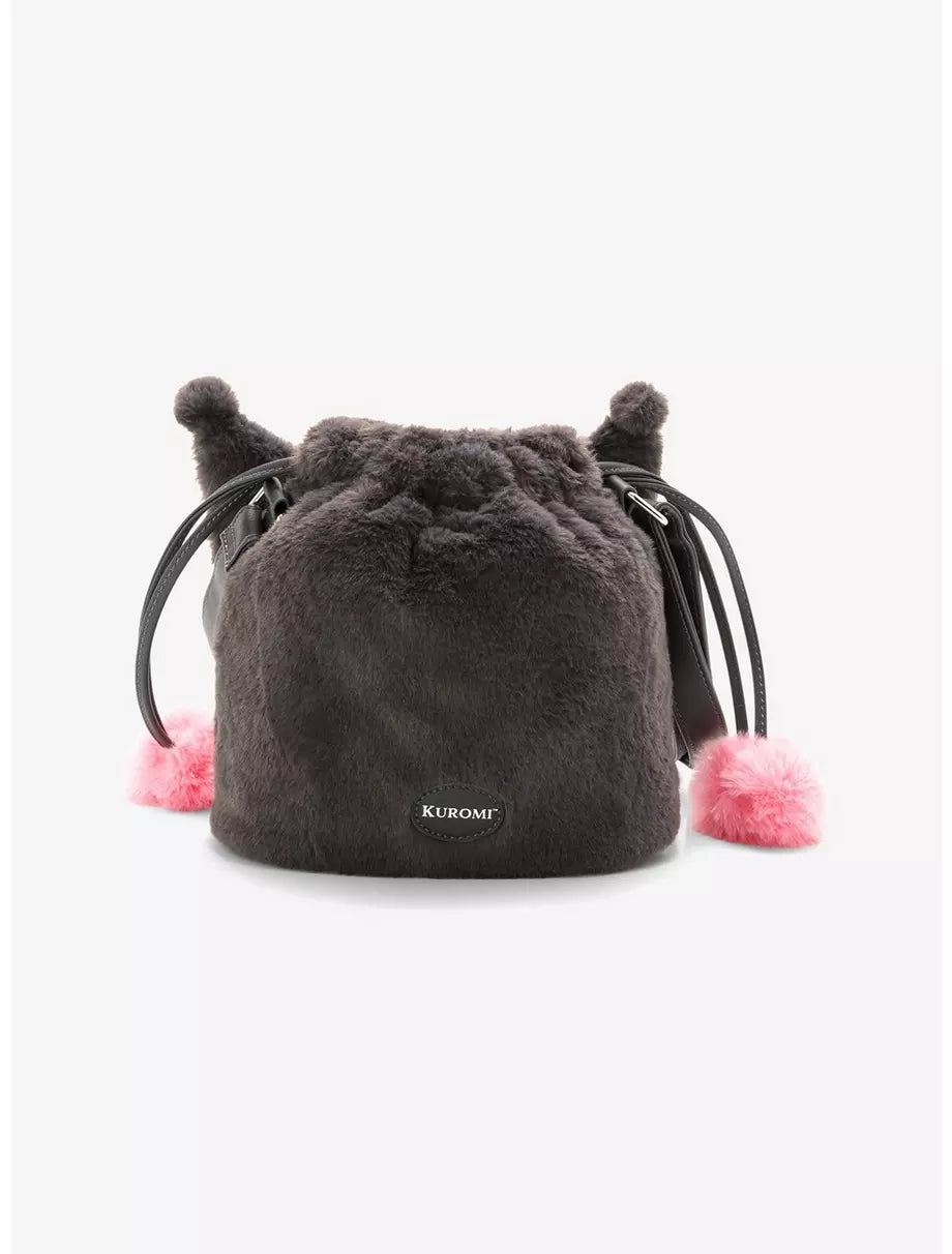 Her Universe Kuromi Plush Bucket Crossbody Bag
