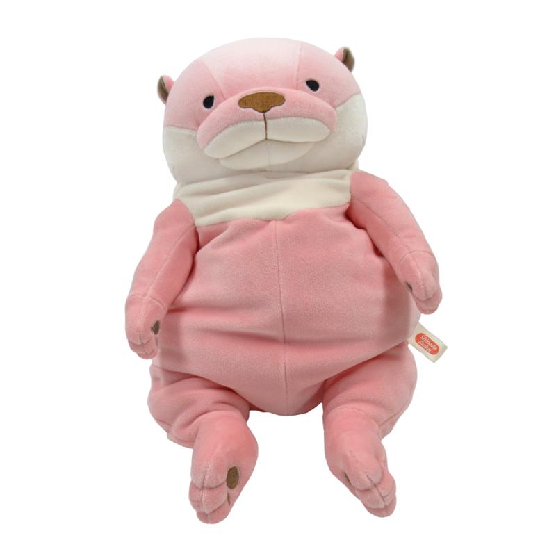 Morisaka Global Mochi Kawauso Otter Plush Toy Peach Large Plush