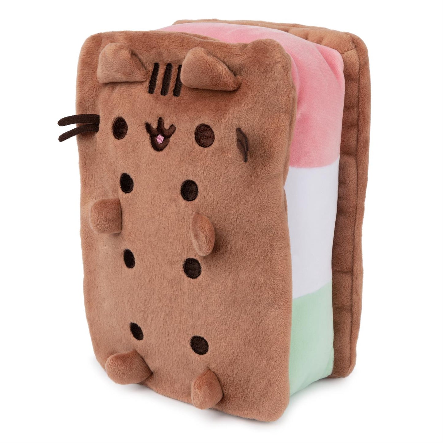 GUND Pusheen Neapolitan Ice Cream Sandwich, 9.5" inch