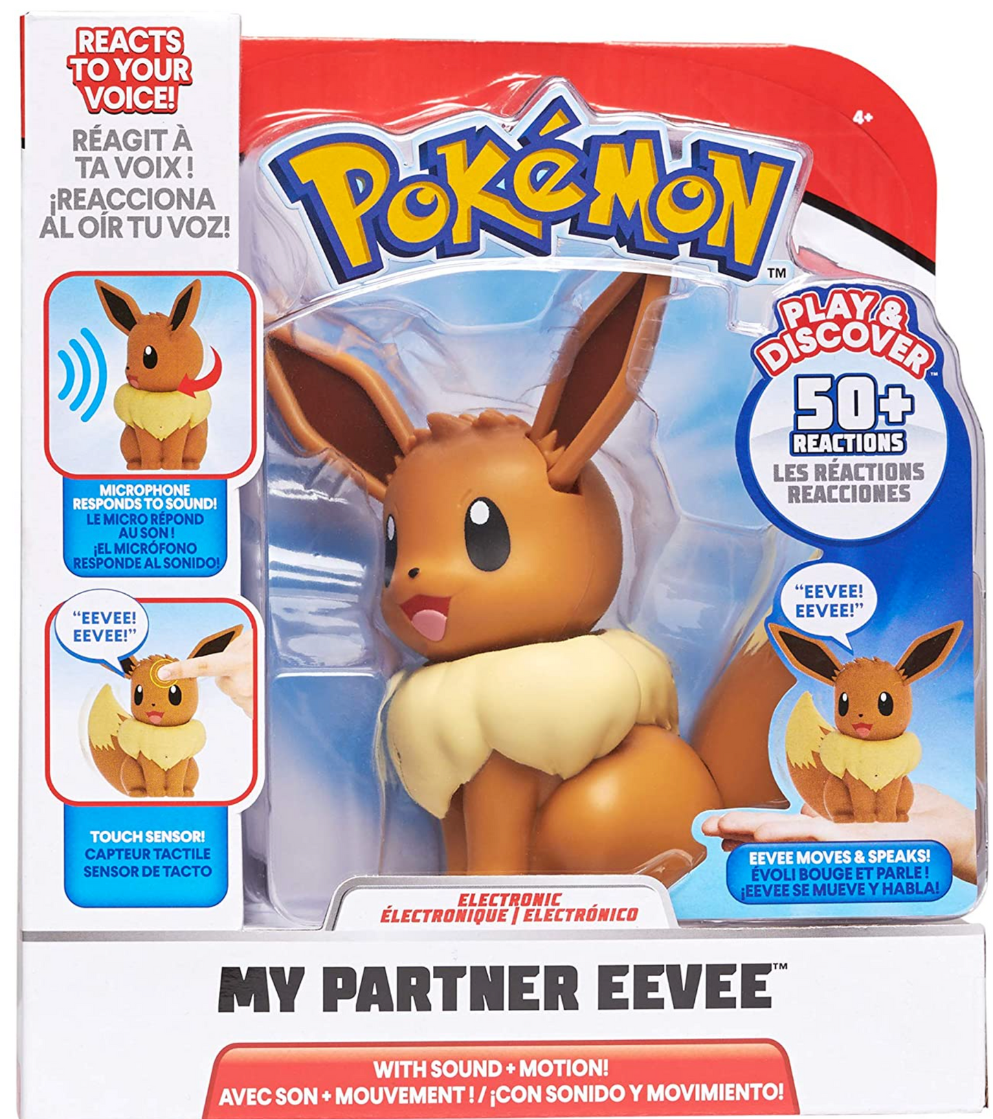 Pokemon Electronic & Interactive My Partner Eevee - Reacts to Touch & Sound