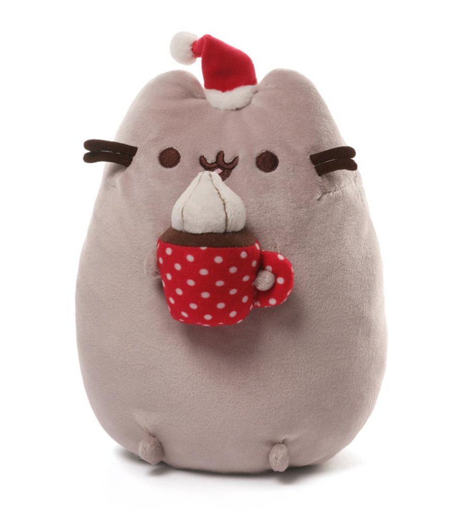 GUND Pusheen with Hot Chocolate Christmas Edition, 10" plush