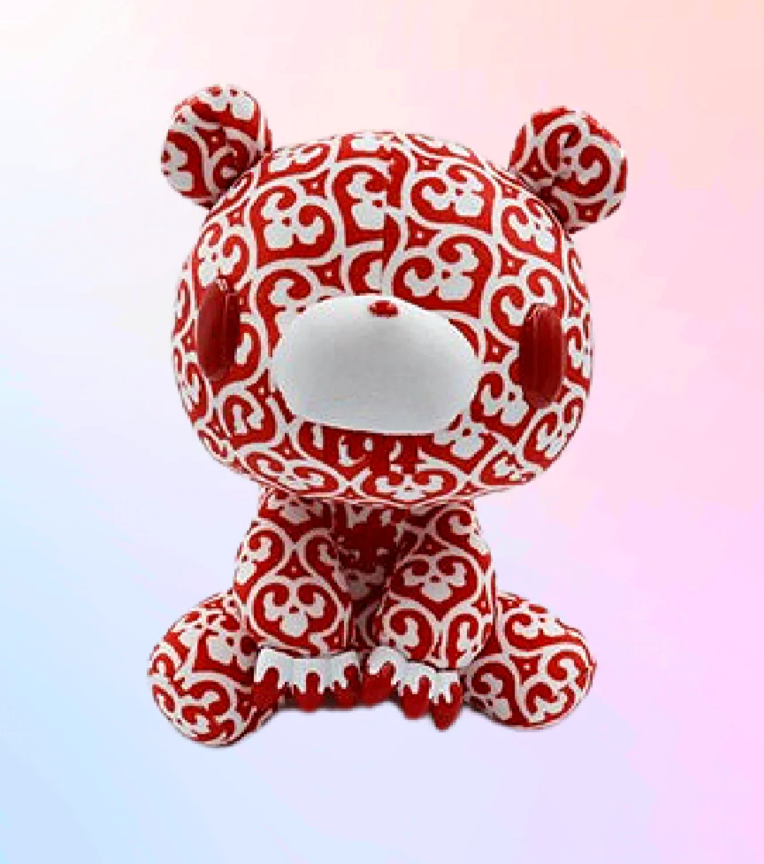 Gloomy Bear Chax GP - Textillic Skullhearts plush 11 inch