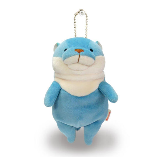 Morisaka Global Mochi Kawauso Otter Plush Toy Keychain Blueberry 14 CM