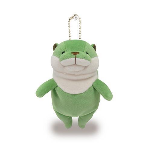 Morisaka Global Mochi Kawauso Otter Plush Toy Keychain Matcha 14 CM