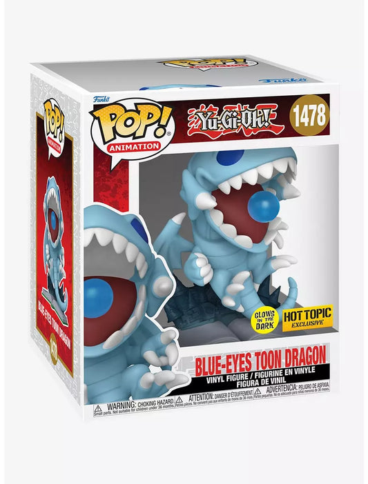 Funko Yu-Gi-Oh! Pop! Animation Blue-Eyes Toon Dragon (Glow In The Dark) Vinyl Figure Hot Topic Exclusive